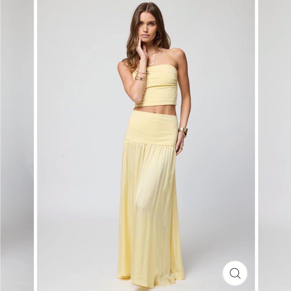 StillWater pale yellow Blake Skirt+Top